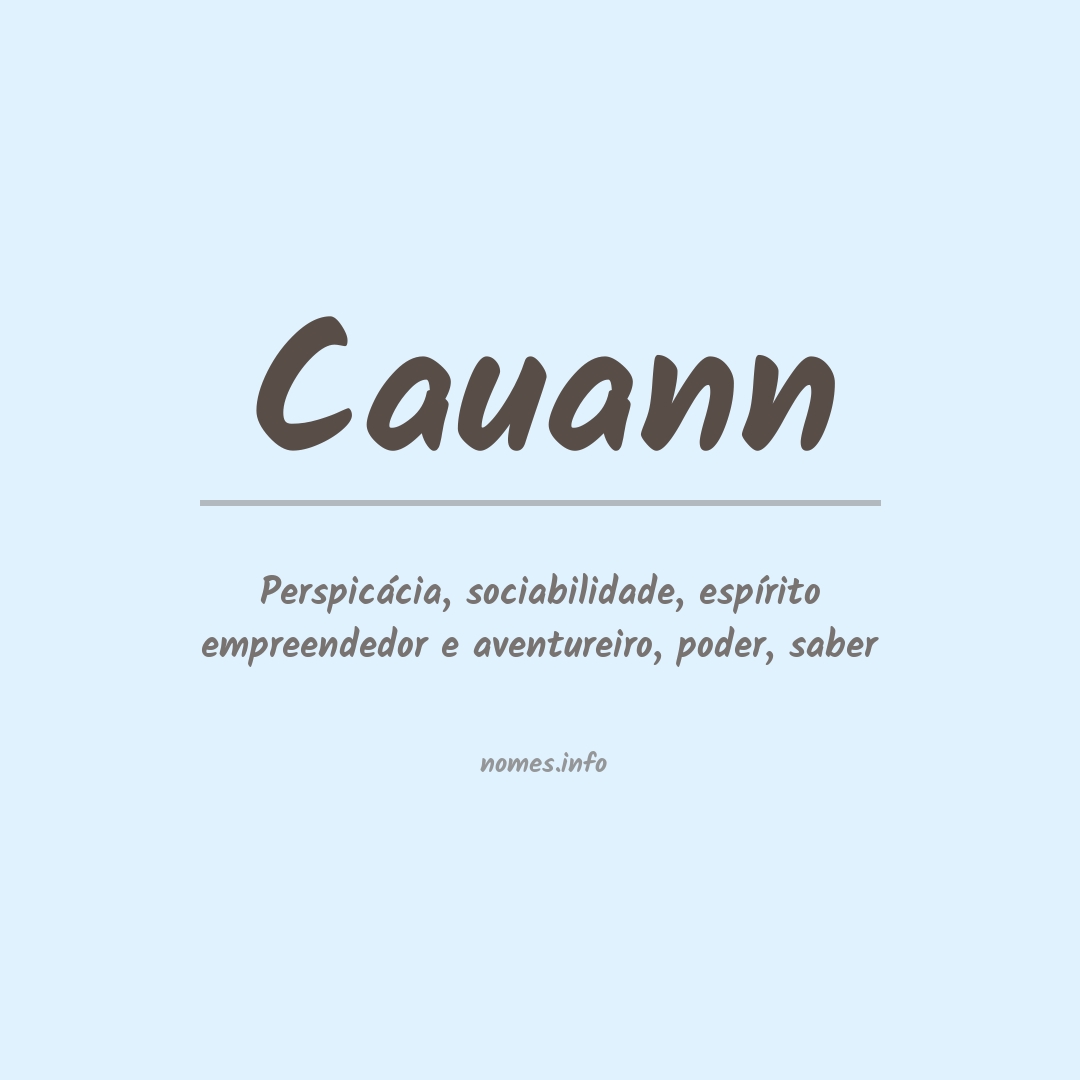 Significado do nome Cauann