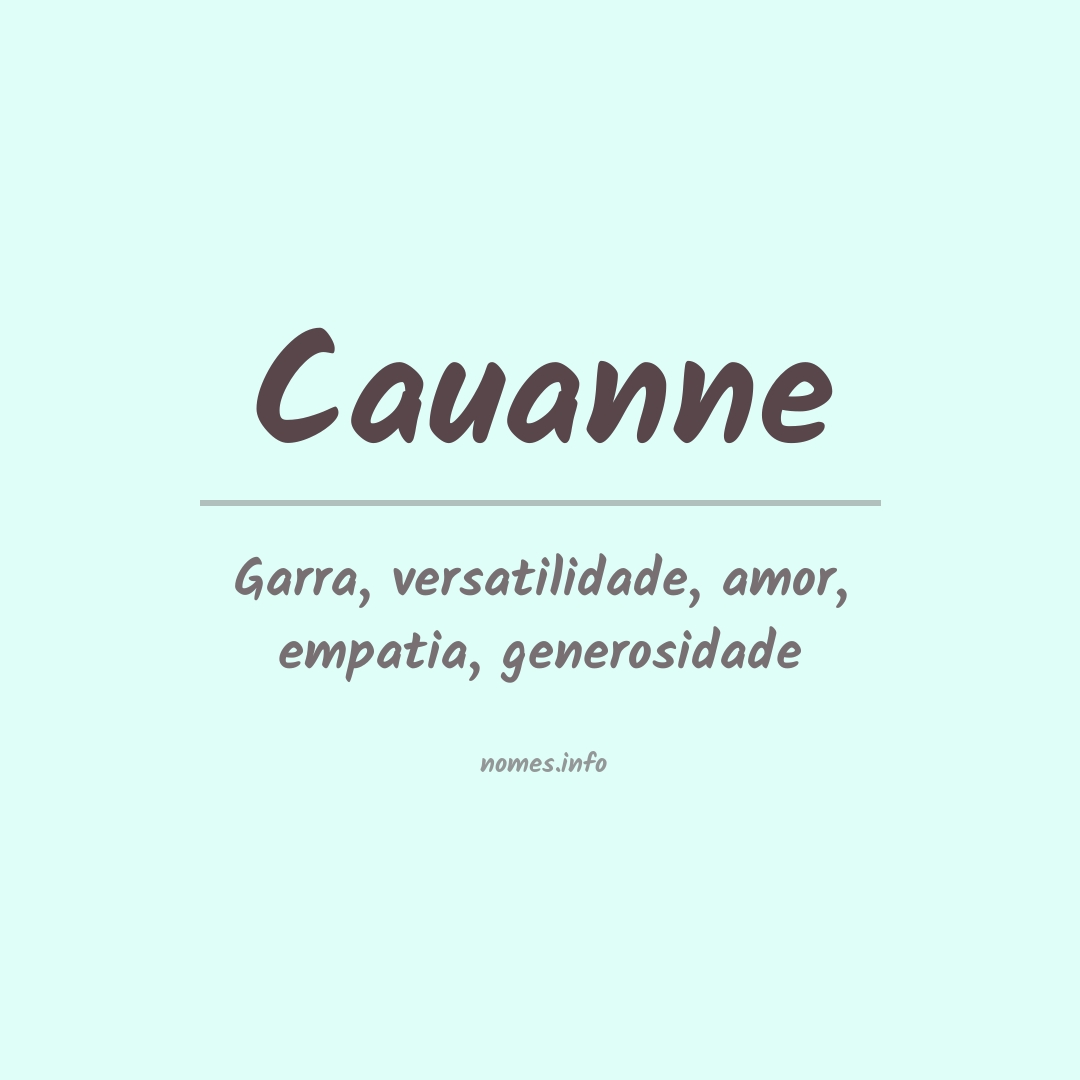 Significado do nome Cauanne