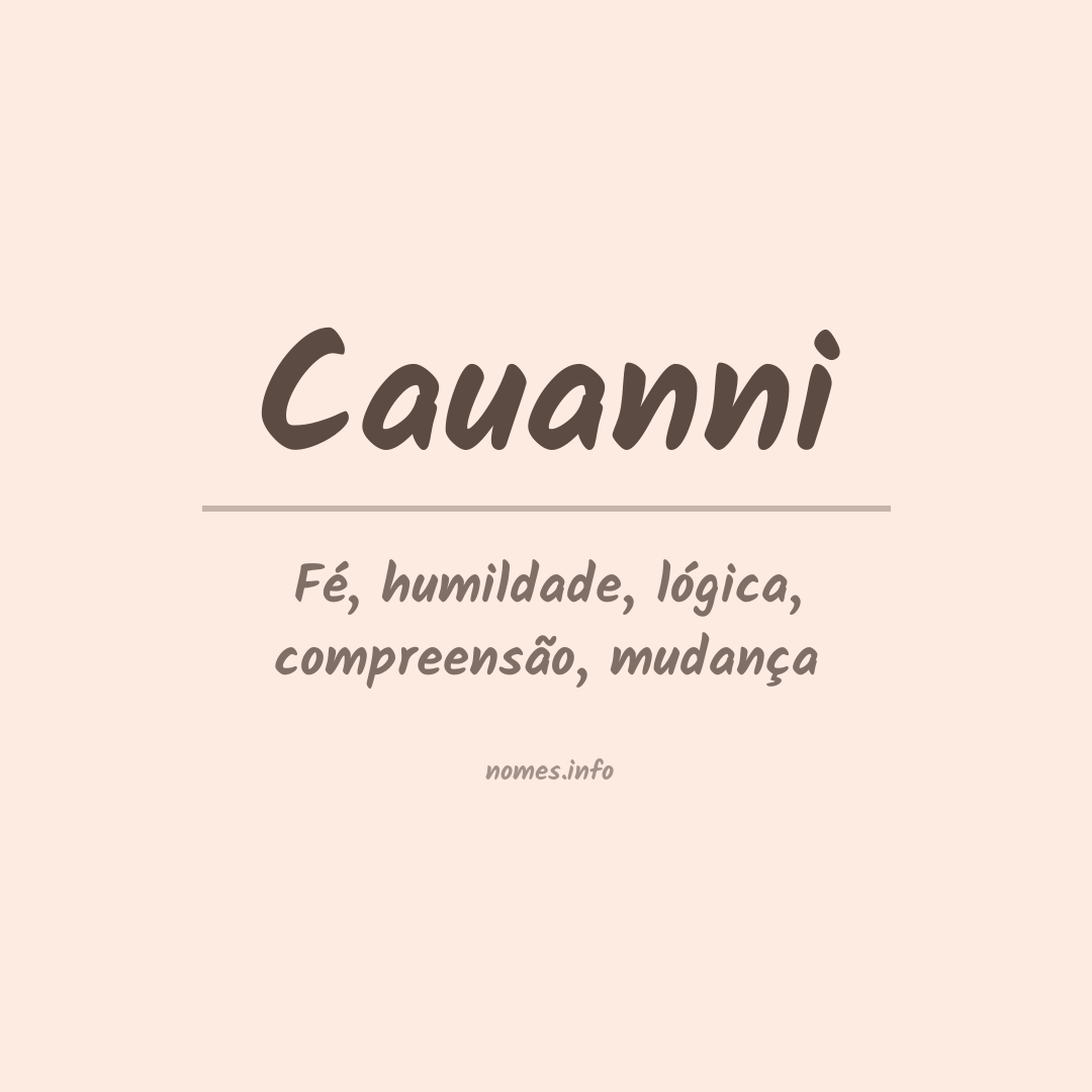 Significado do nome Cauanni