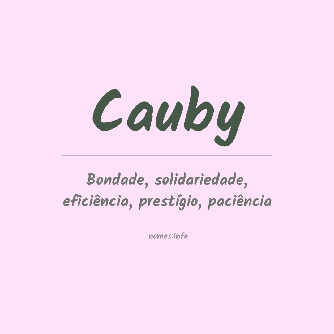 Significado do nome Cauby