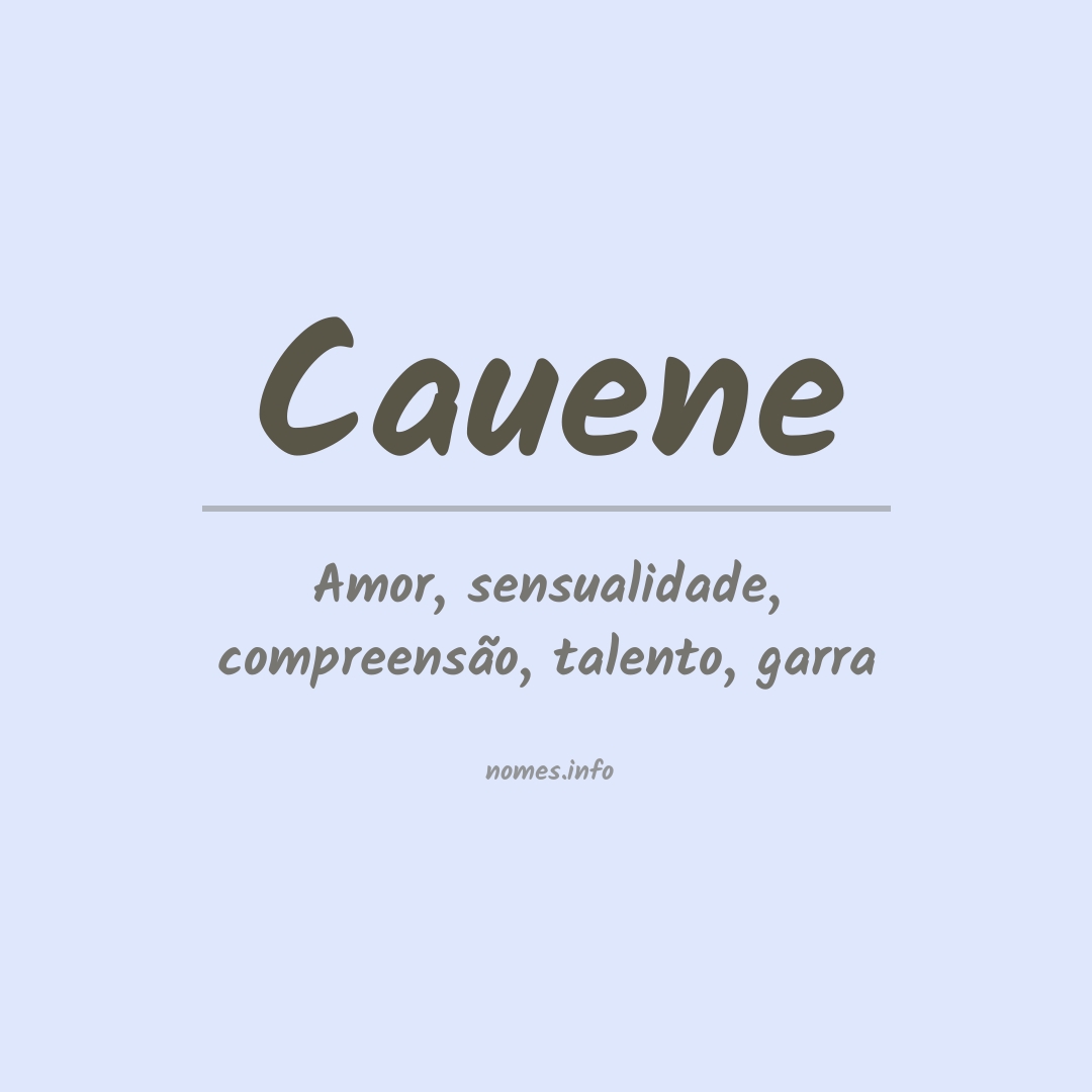 Significado do nome Cauene