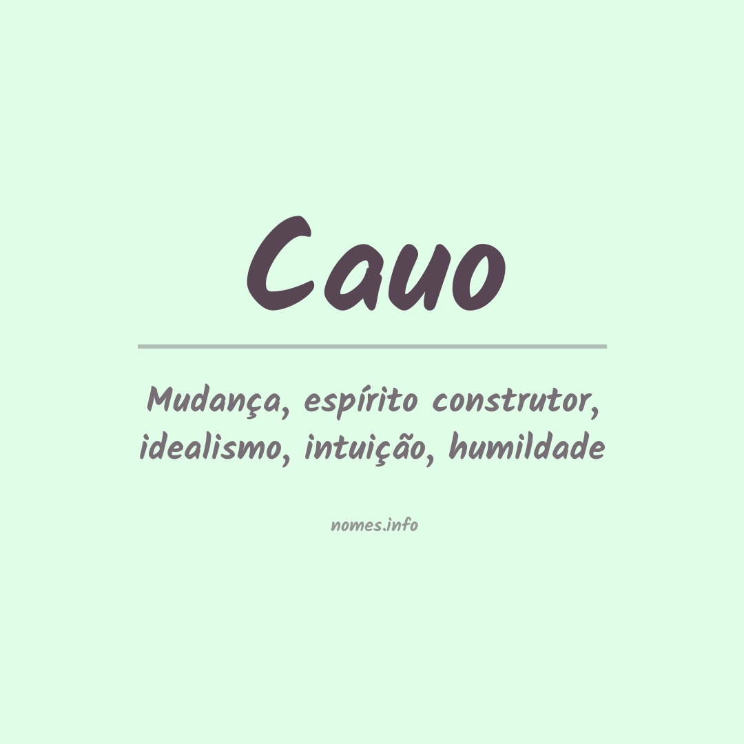 Significado do nome Cauo