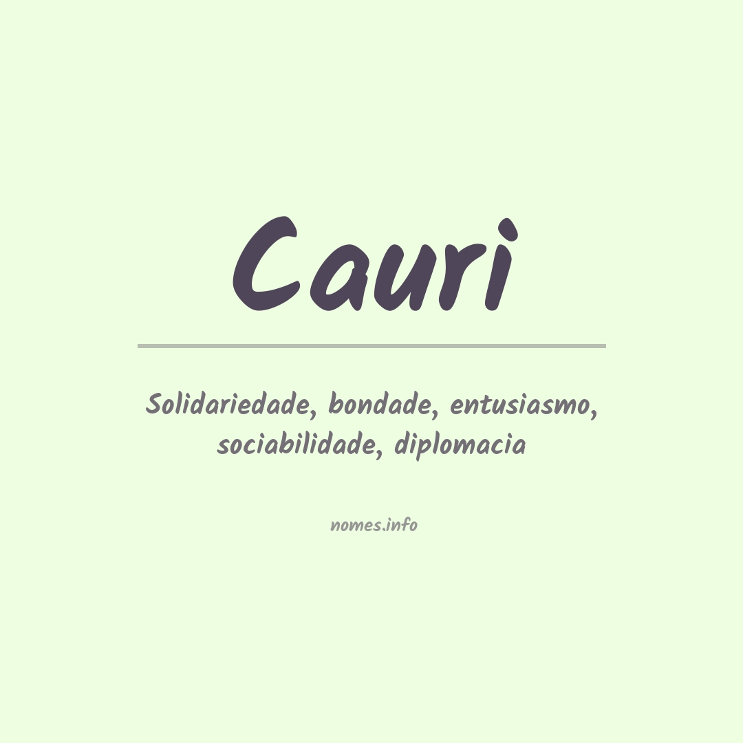 Significado do nome Cauri