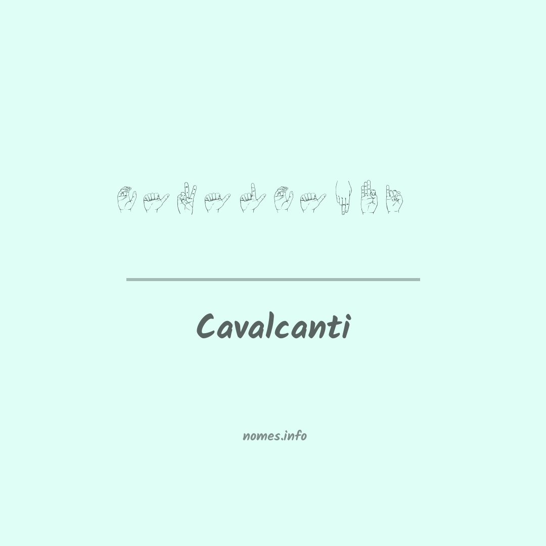 Cavalcanti em Libras