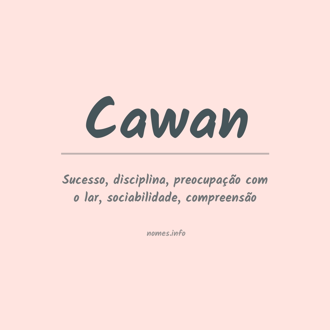 Significado do nome Cawan