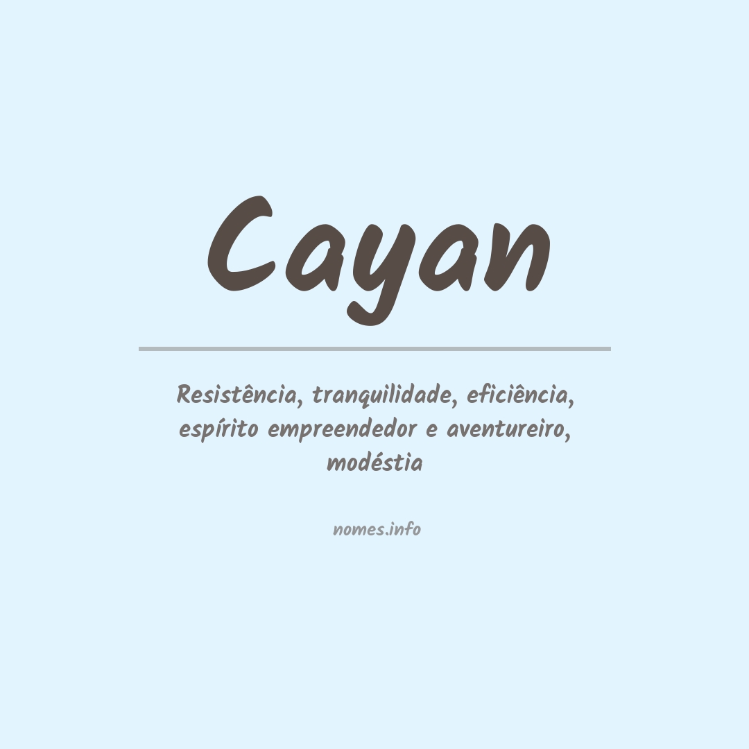 Significado do nome Cayan