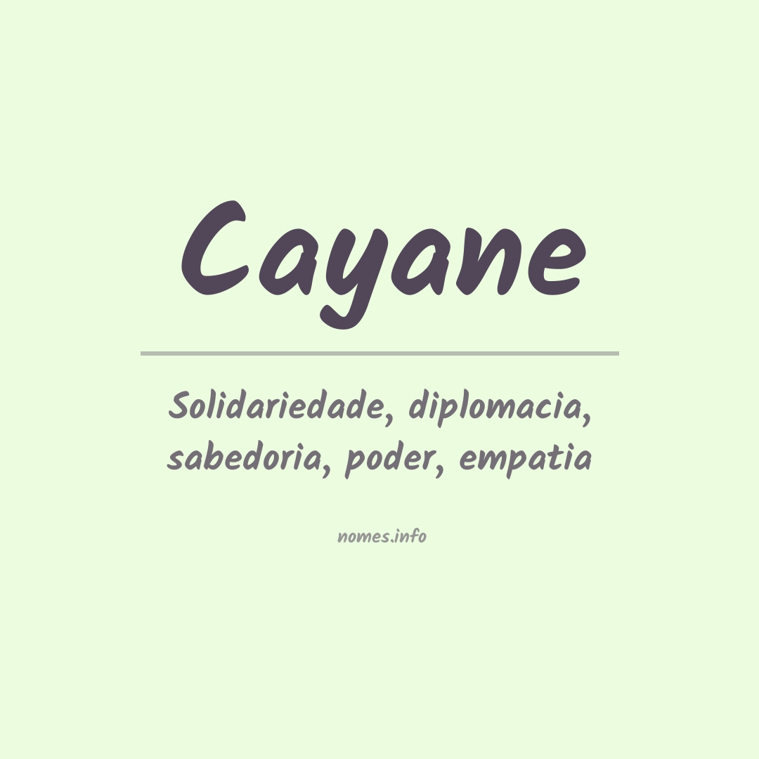 Significado do nome Cayane