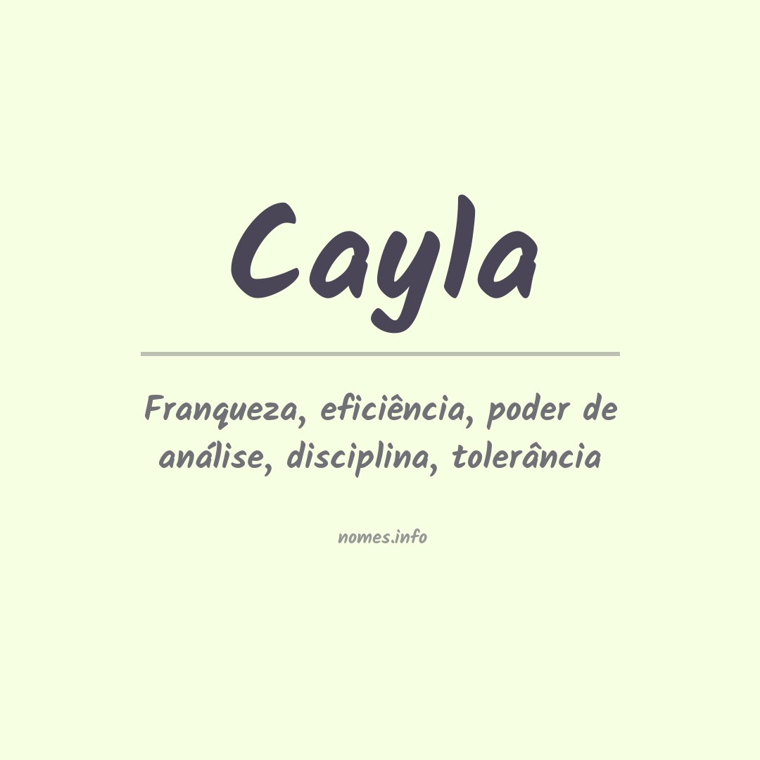 Significado do nome Cayla