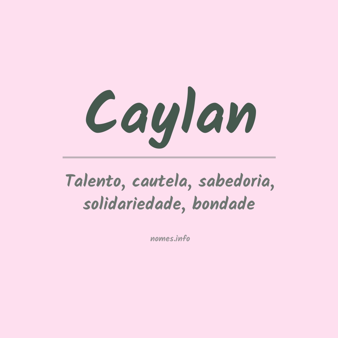 Significado do nome Caylan