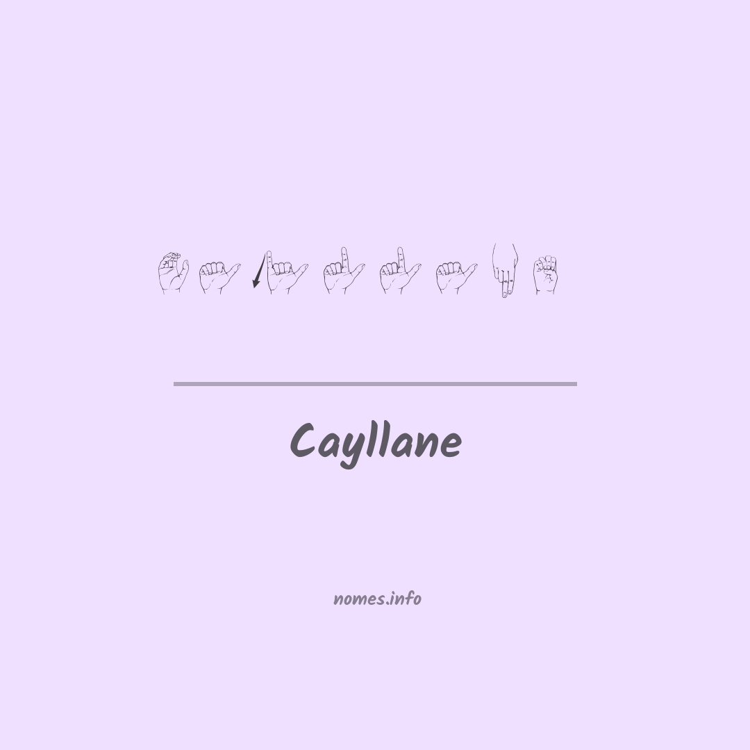 Cayllane em Libras