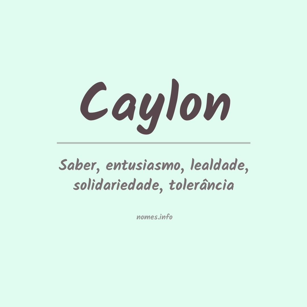 Significado do nome Caylon