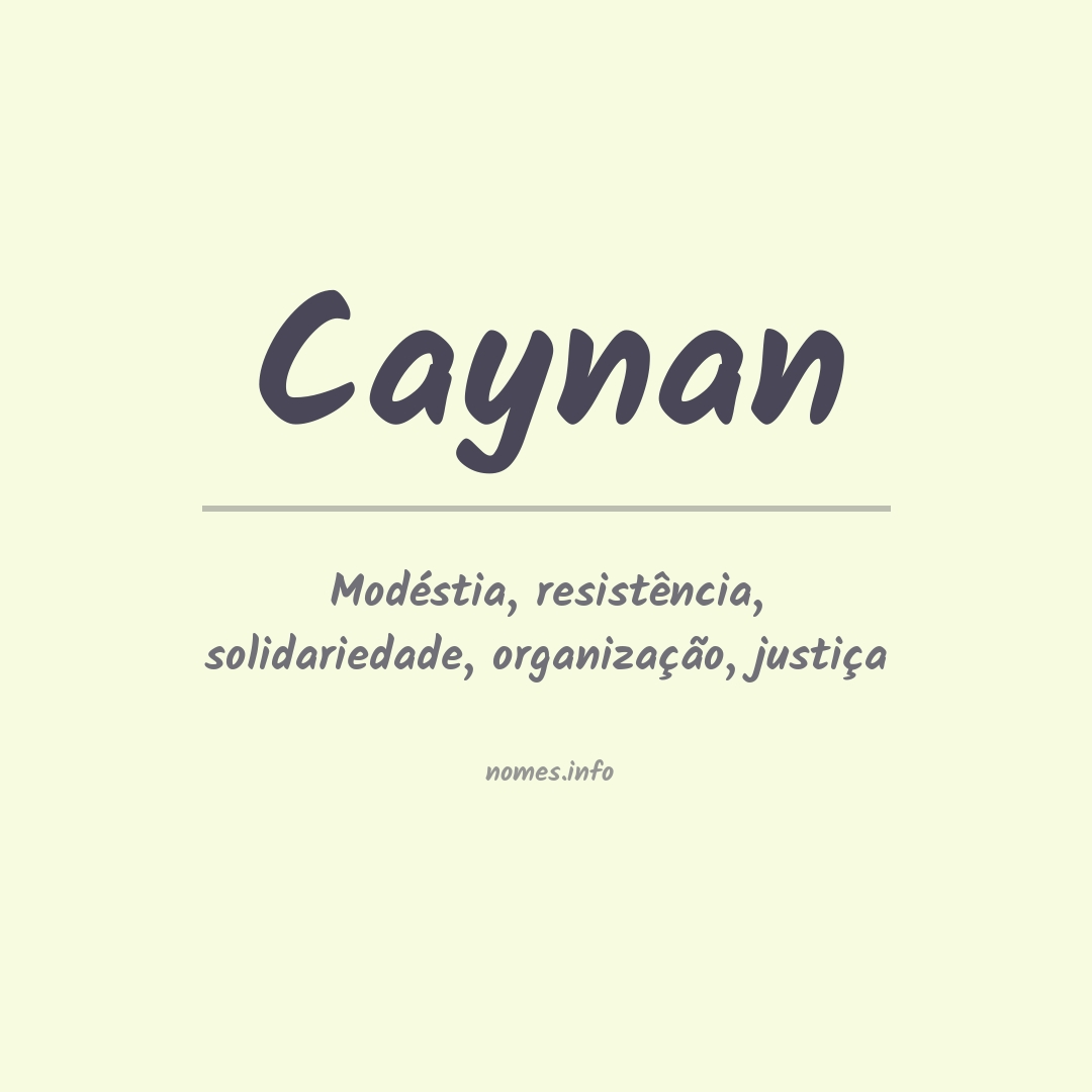 Significado do nome Caynan