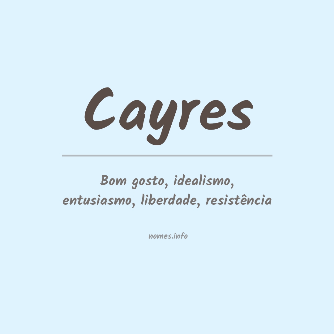 Significado do nome Cayres