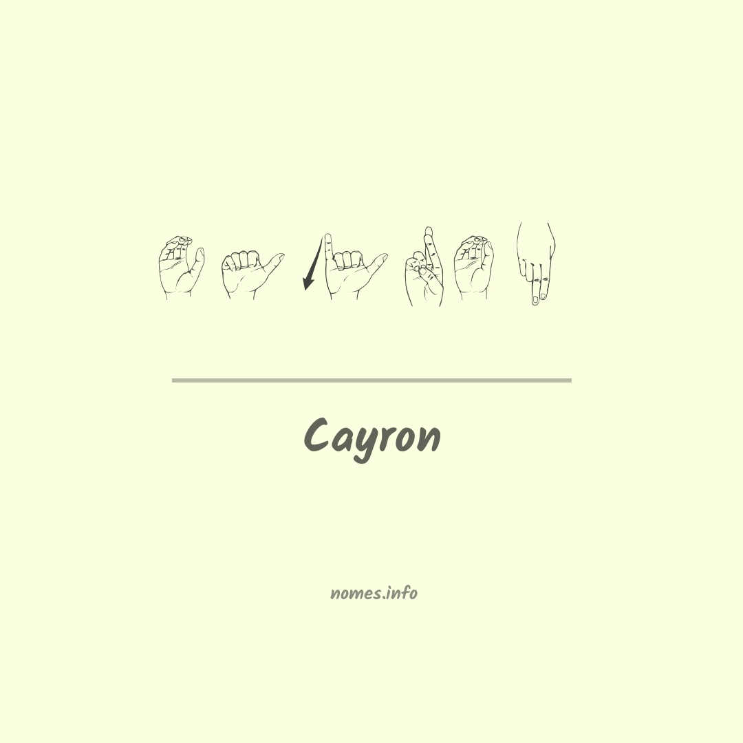 Cayron em Libras Cayron em Libras
