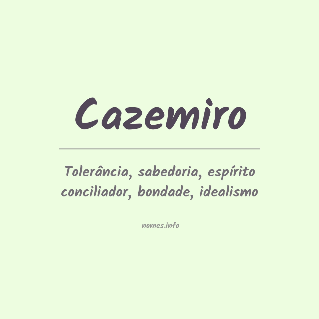 Significado do nome Cazemiro