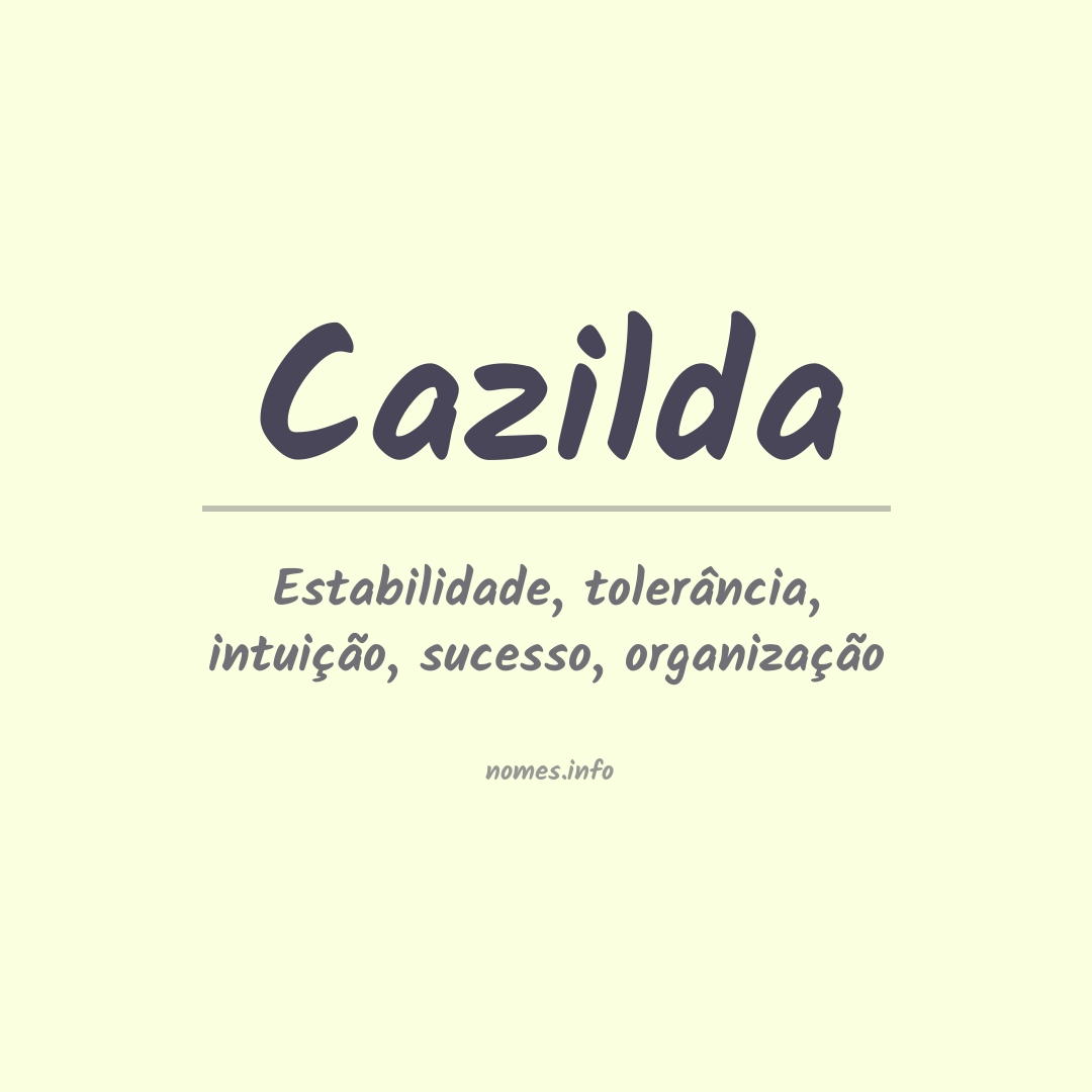 Significado do nome Cazilda