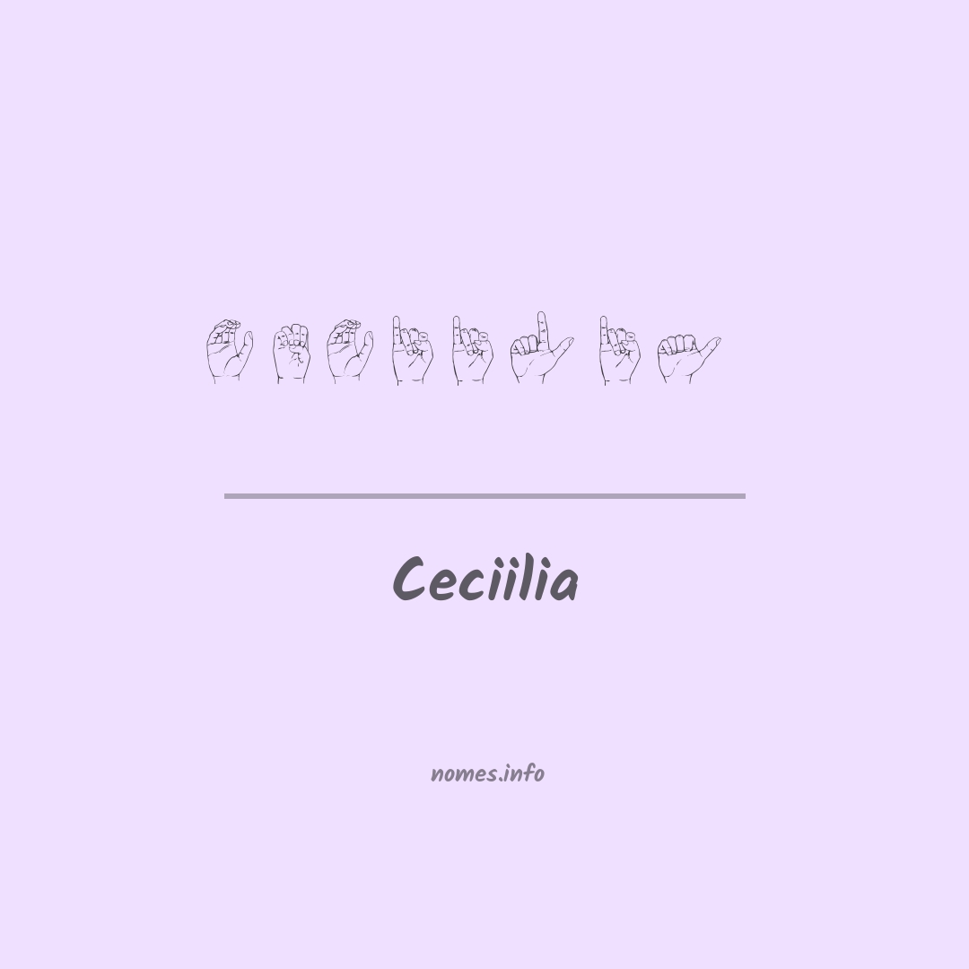 Ceciilia em Libras