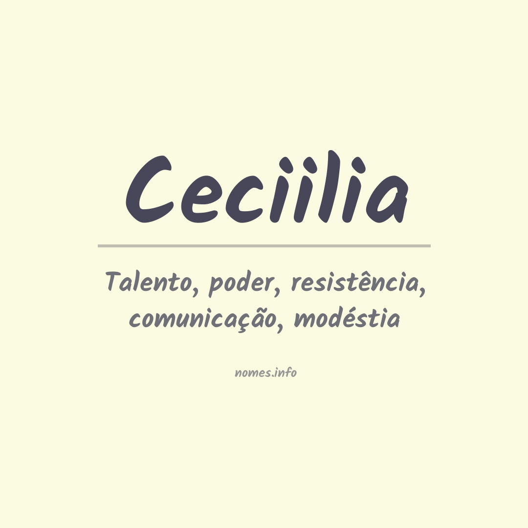 Significado do nome Ceciilia