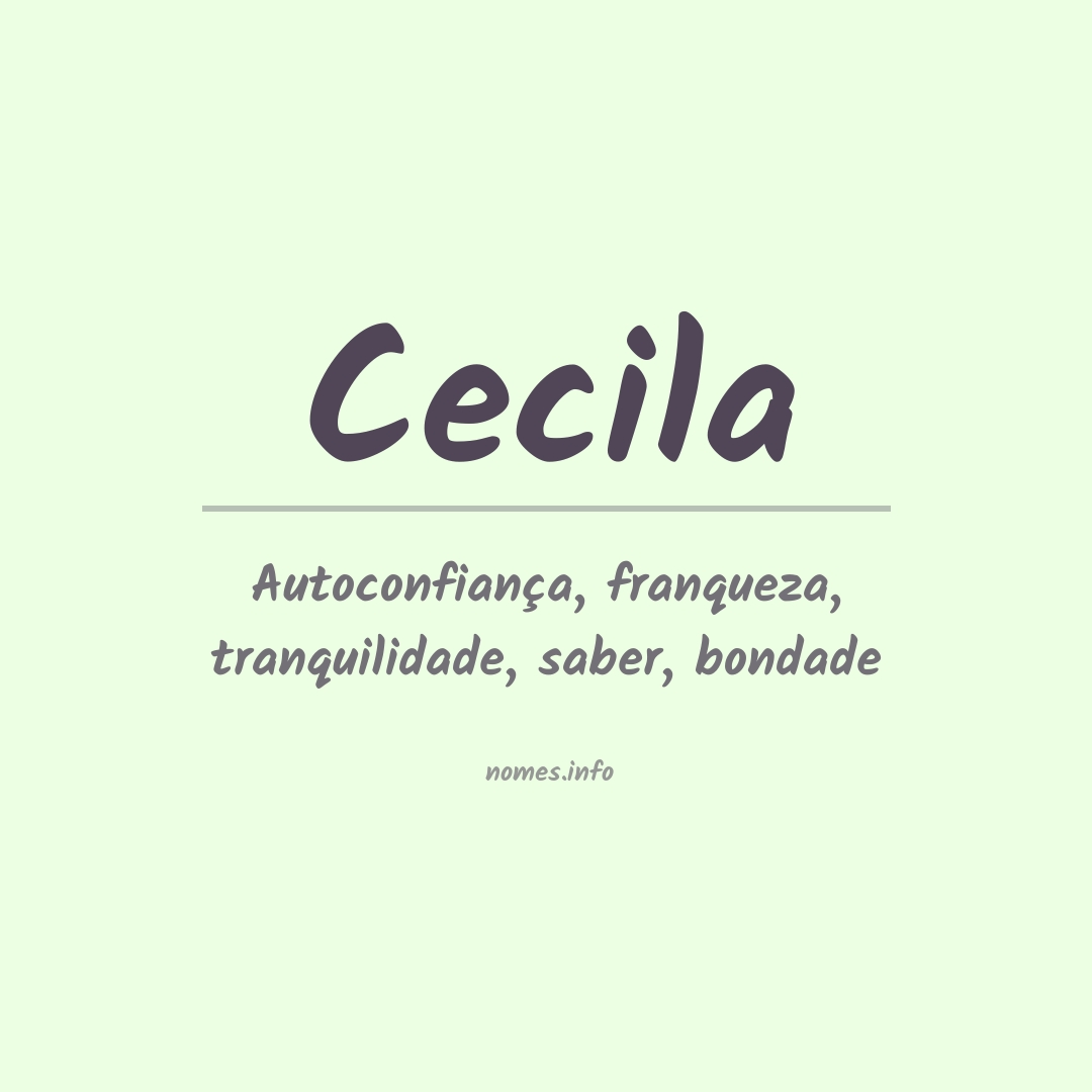 Significado do nome Cecila