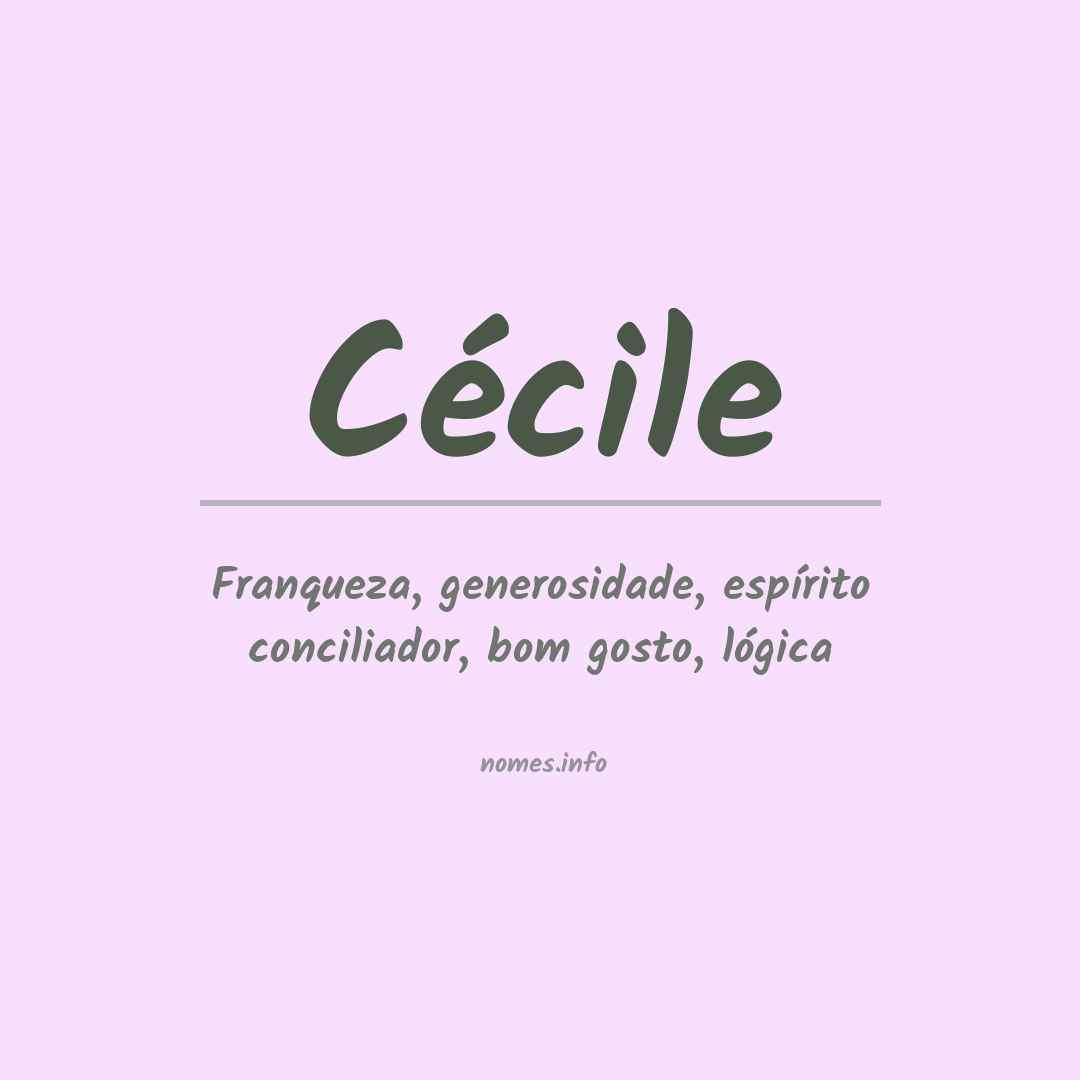 Significado do nome Cécile