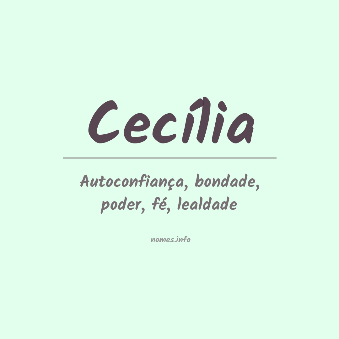 Significado do nome Cecília