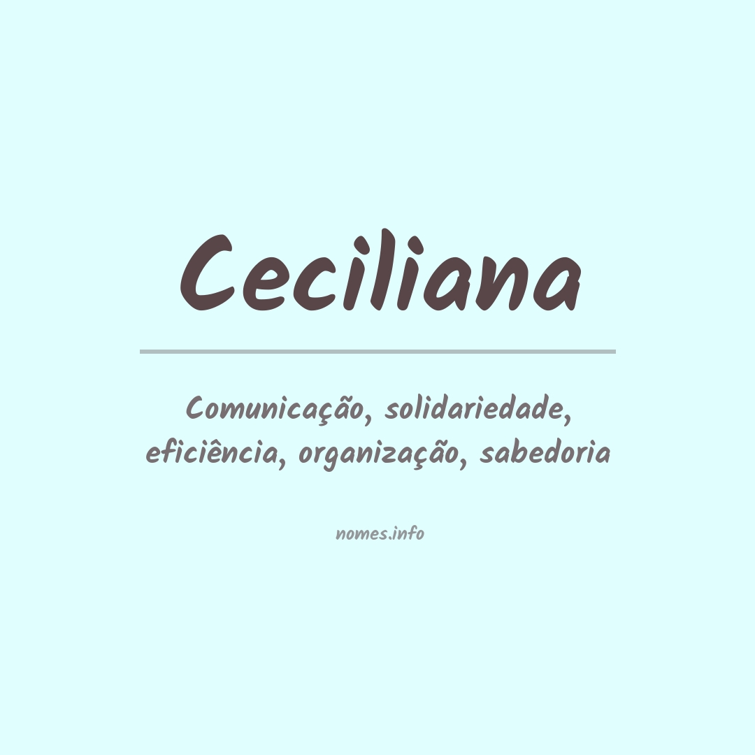 Significado do nome ceciliana