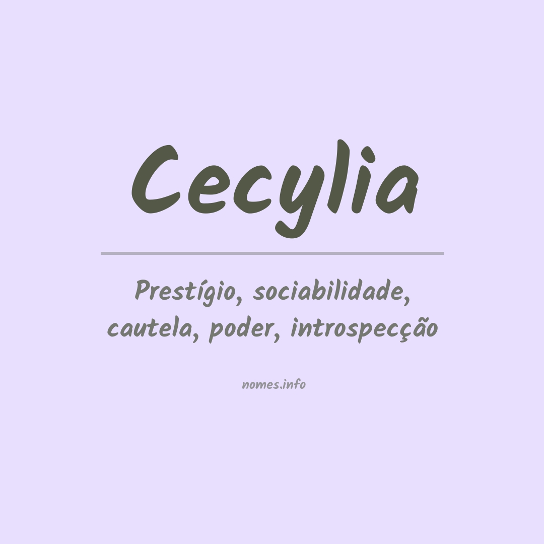 Significado do nome Cecylia