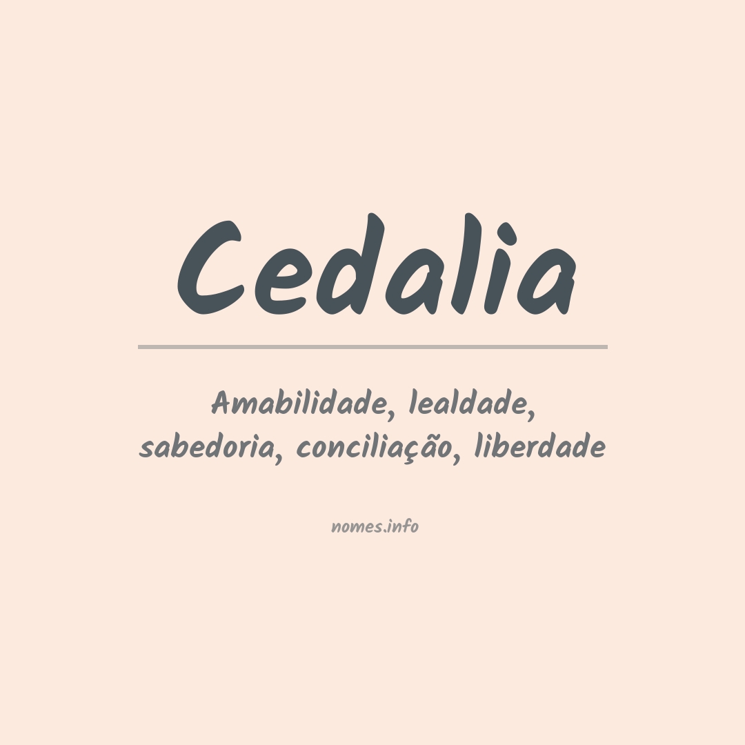 Significado do nome Cedalia