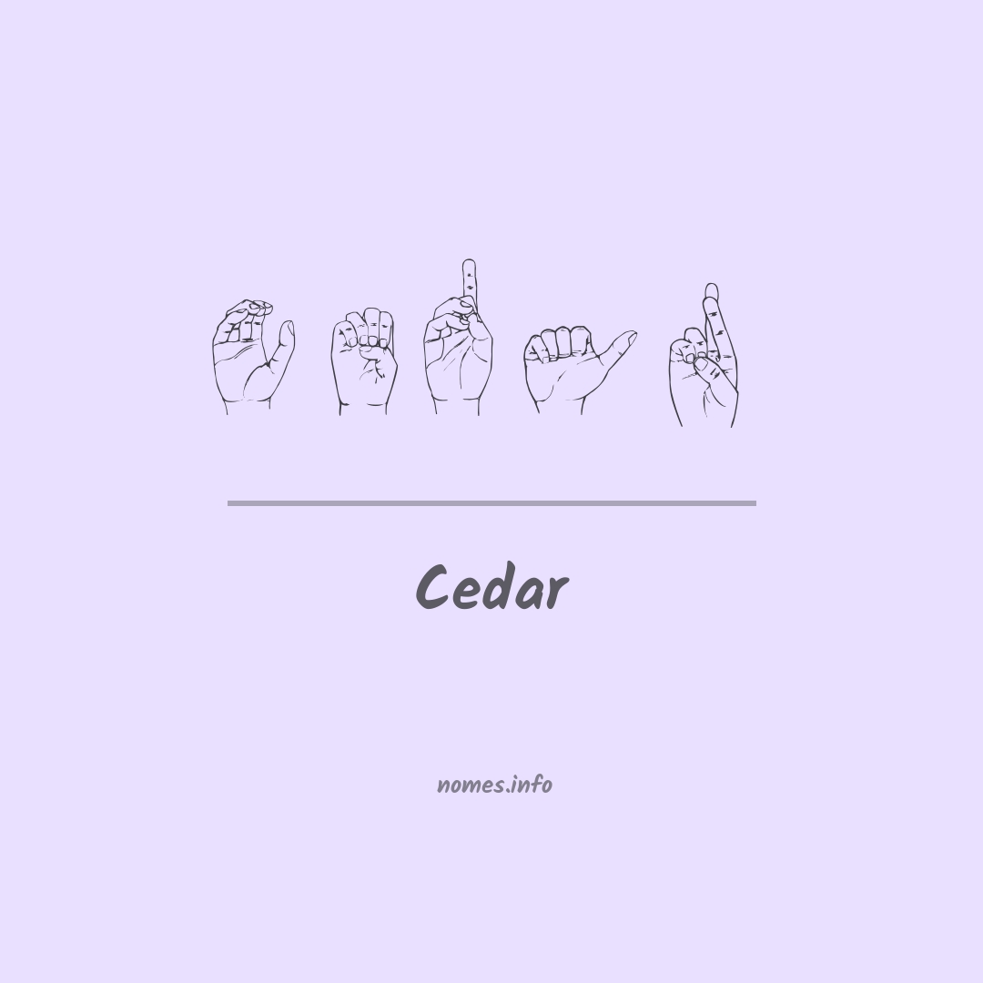 Cedar em Libras