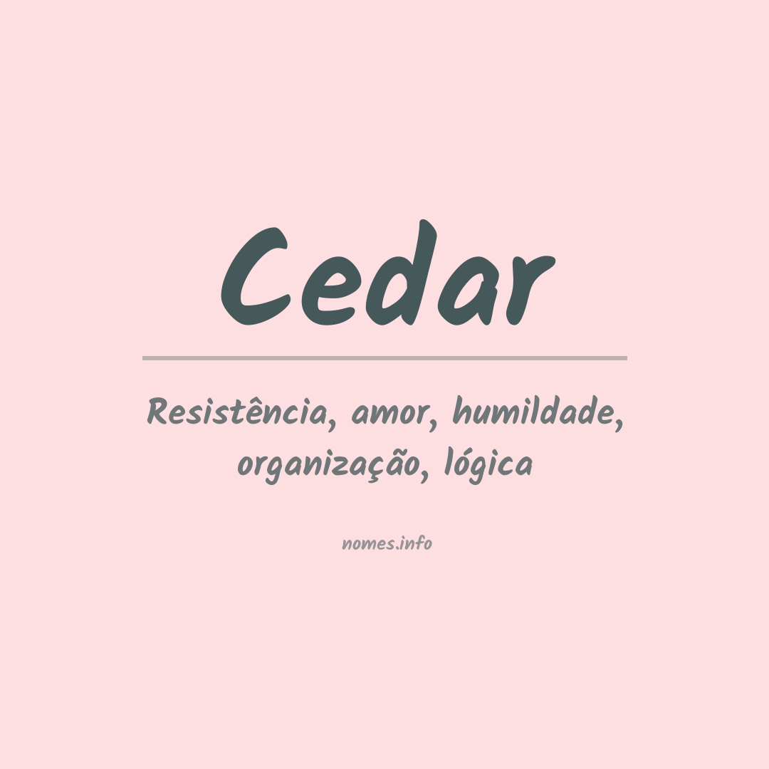 Significado do nome Cedar