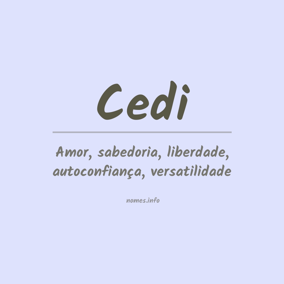 Significado do nome Cedi