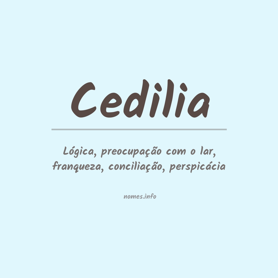 Significado do nome Cedilia