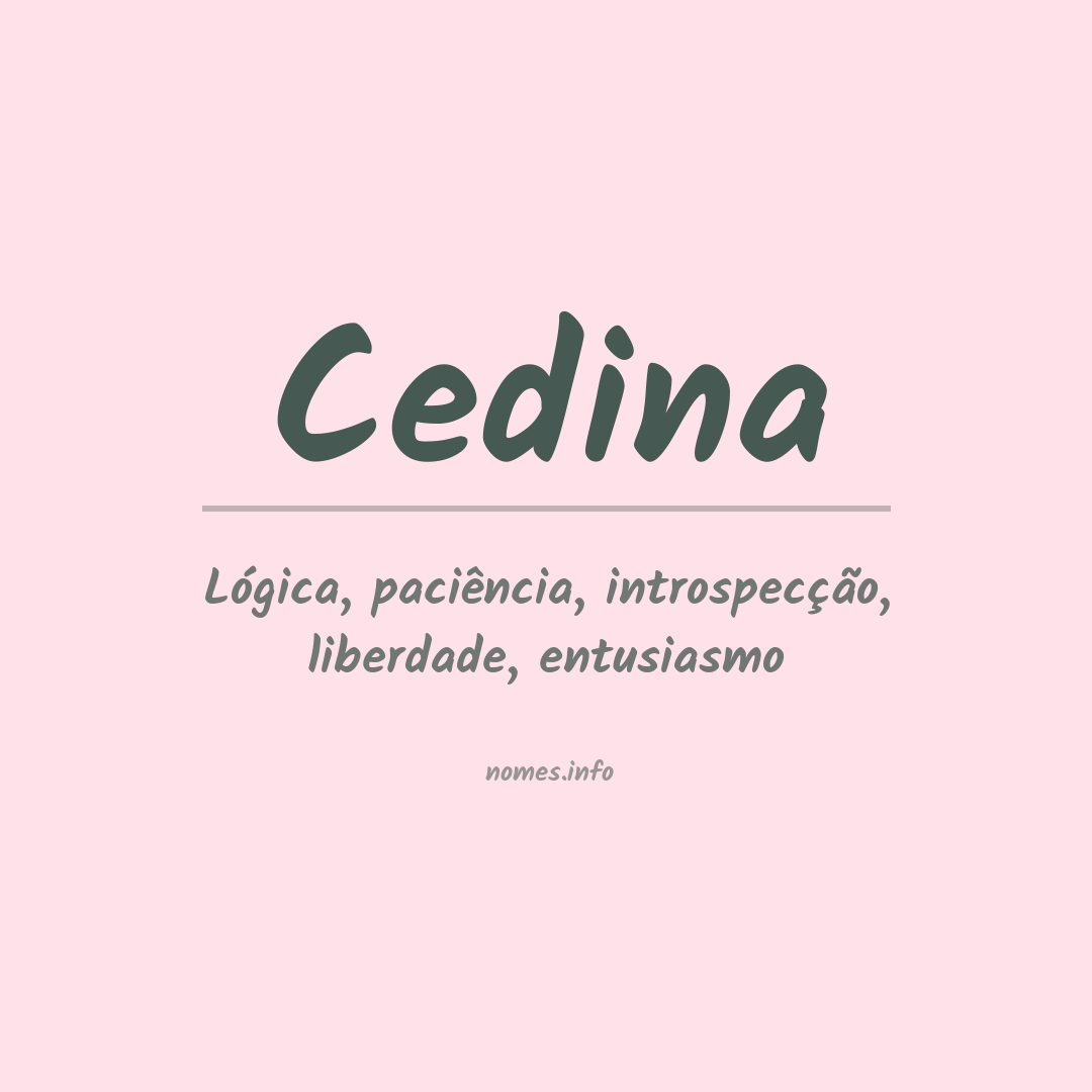 Significado do nome Cedina