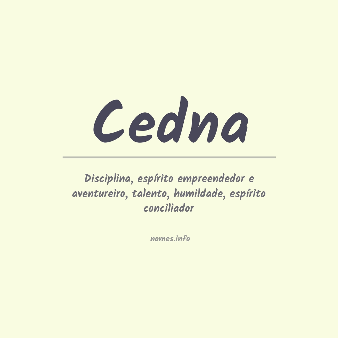 Significado do nome Cedna