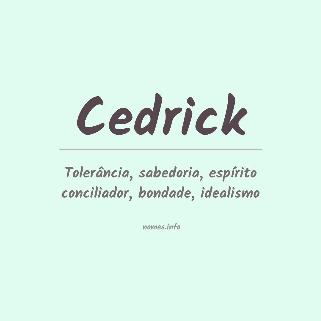Significado do nome Cedrick