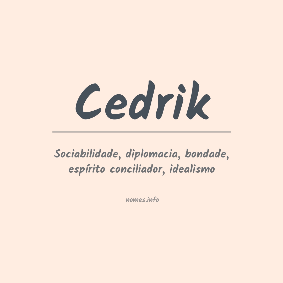 Significado do nome Cedrik