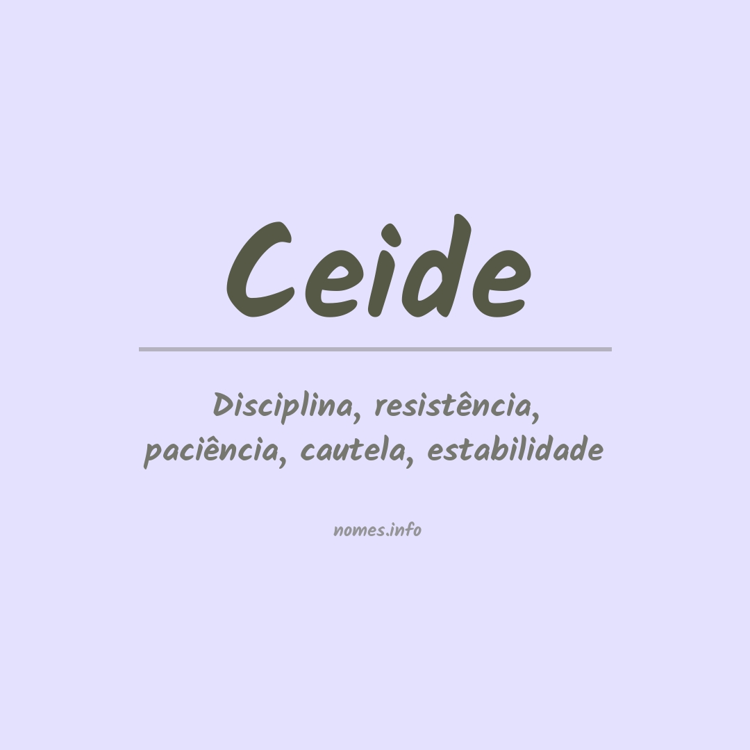 Significado do nome Ceide