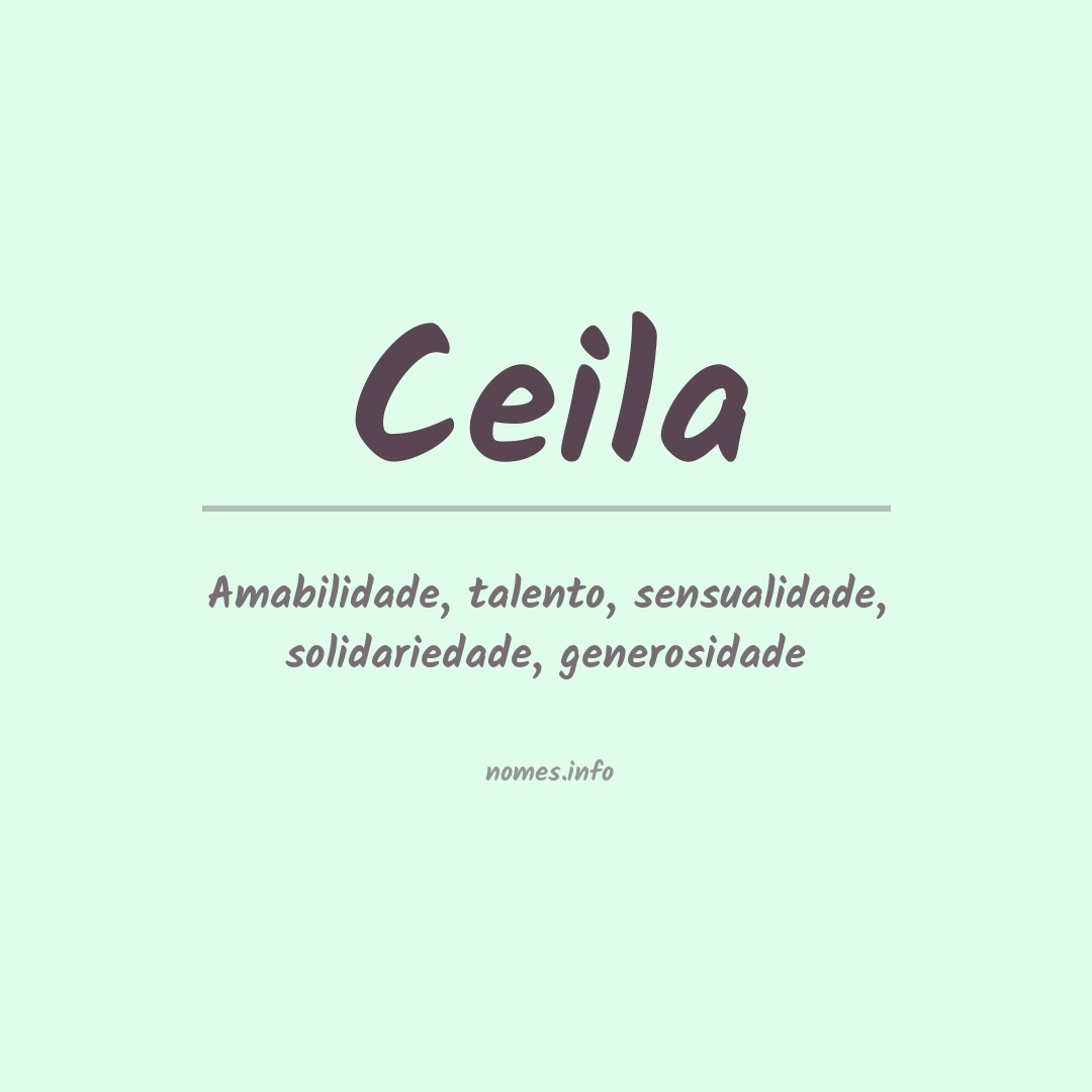 Significado do nome Ceila