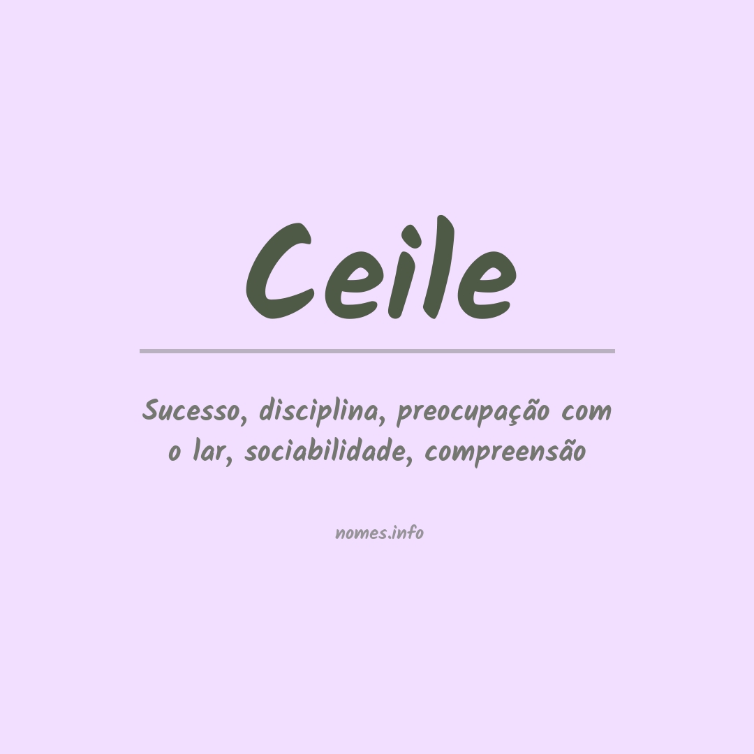 Significado do nome Ceile