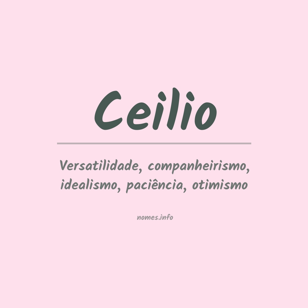 Significado do nome Ceilio