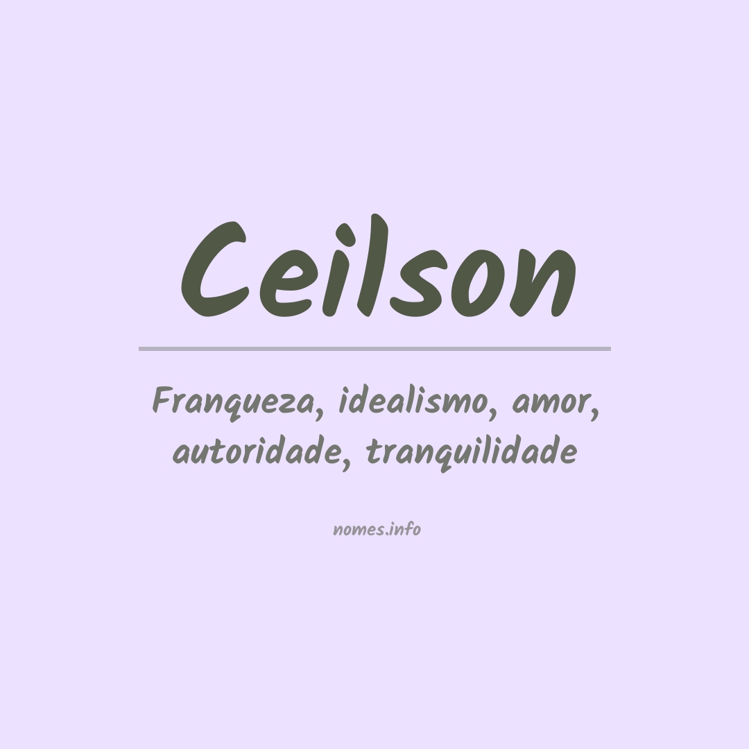 Significado do nome Ceilson