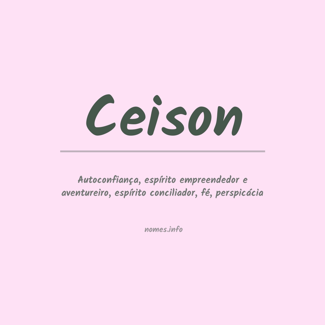 Significado do nome Ceison
