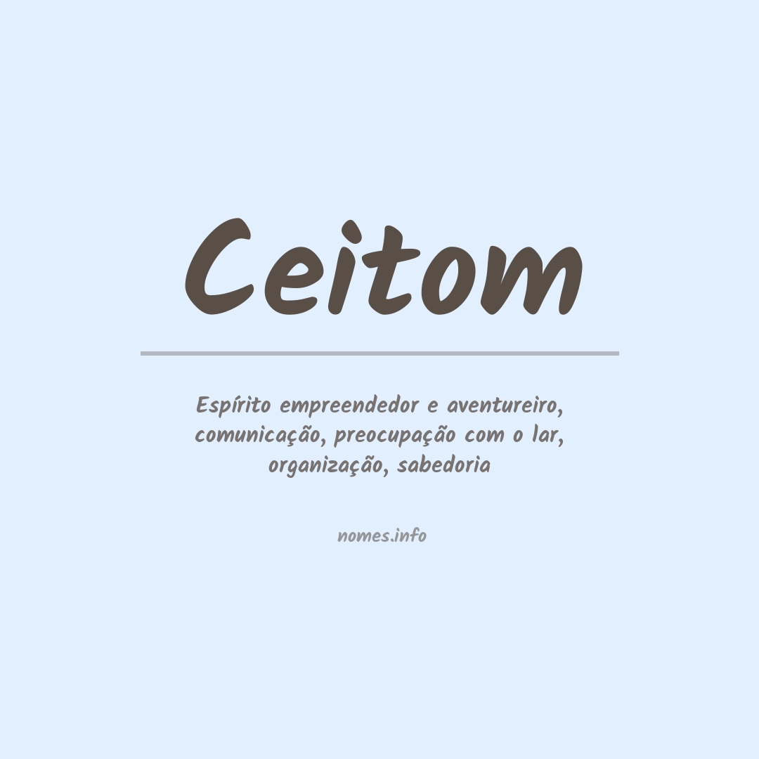 Significado do nome Ceitom