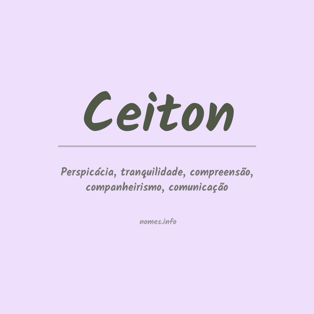 Significado do nome Ceiton