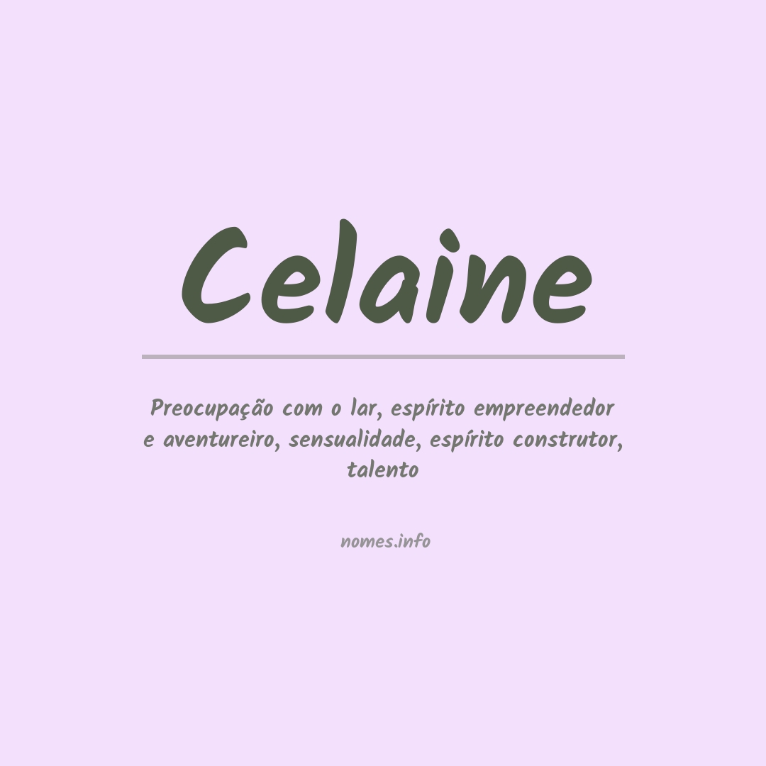 Significado do nome Celaine