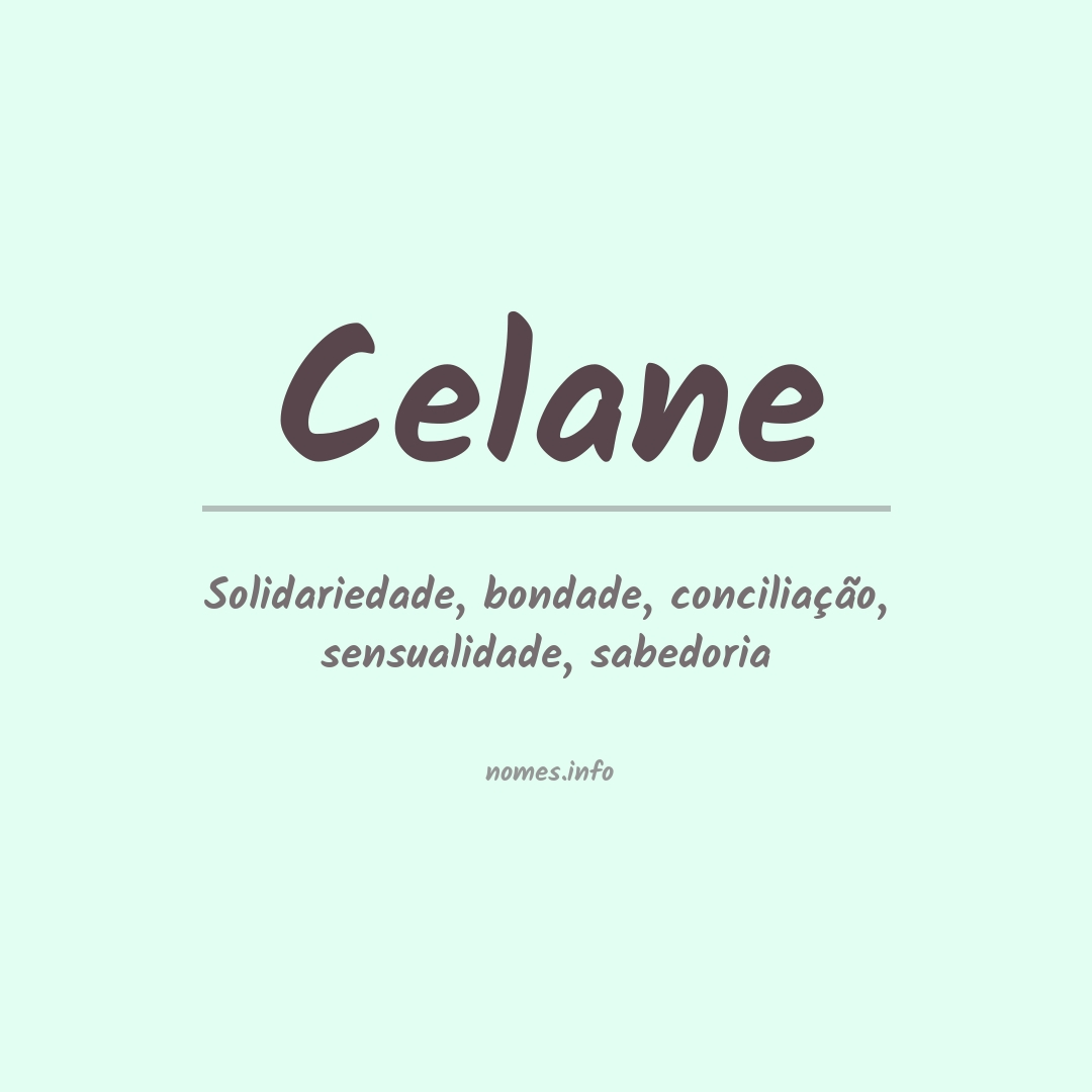 Significado do nome Celane