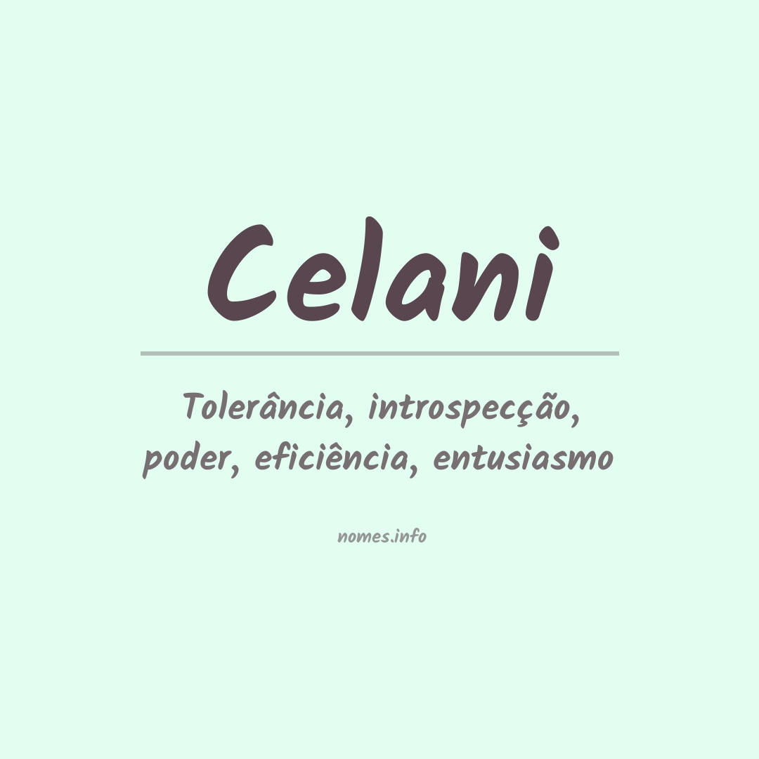 Significado do nome Celani