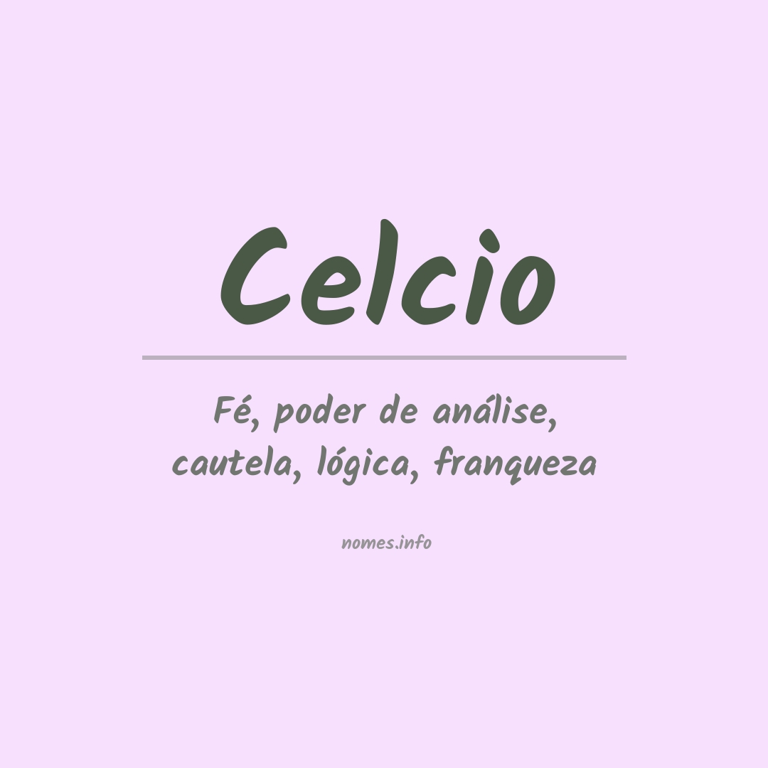 Significado do nome Celcio