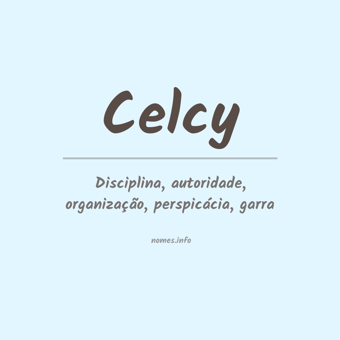 Significado do nome Celcy