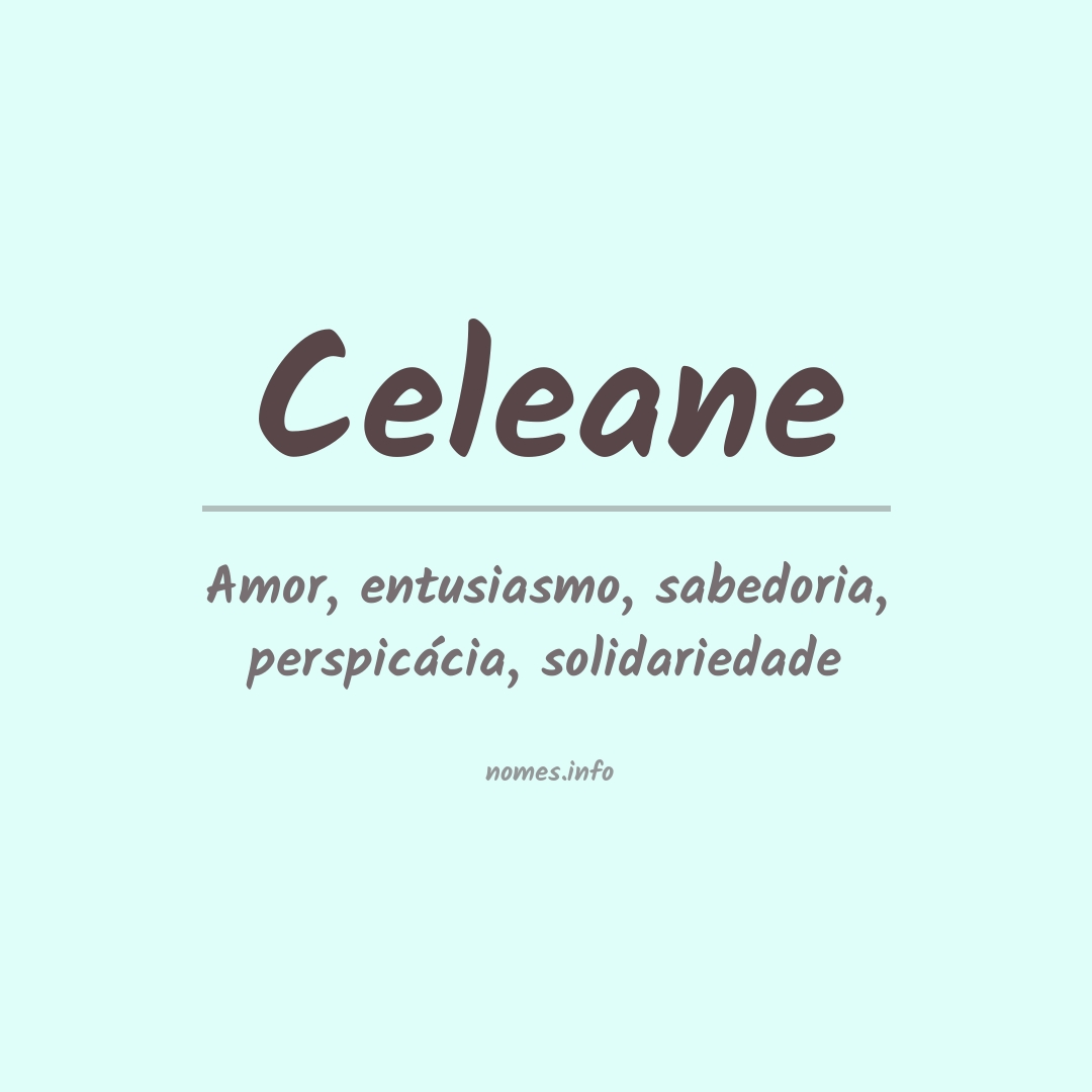 Significado do nome Celeane